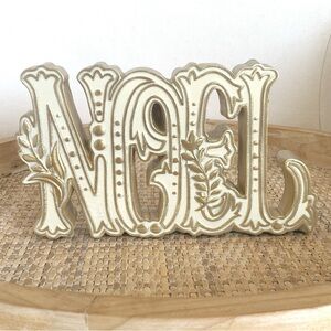 Hobby Lobby Gold Cream Botanical NOEL Holiday Christmas Decor